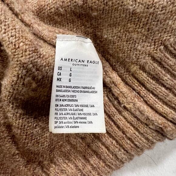 American Eagle Tan Soft Stretchy Knit Cardigan Size Large - Picture 7 of 9